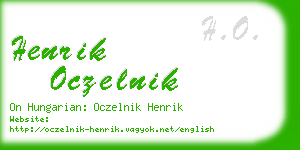 henrik oczelnik business card